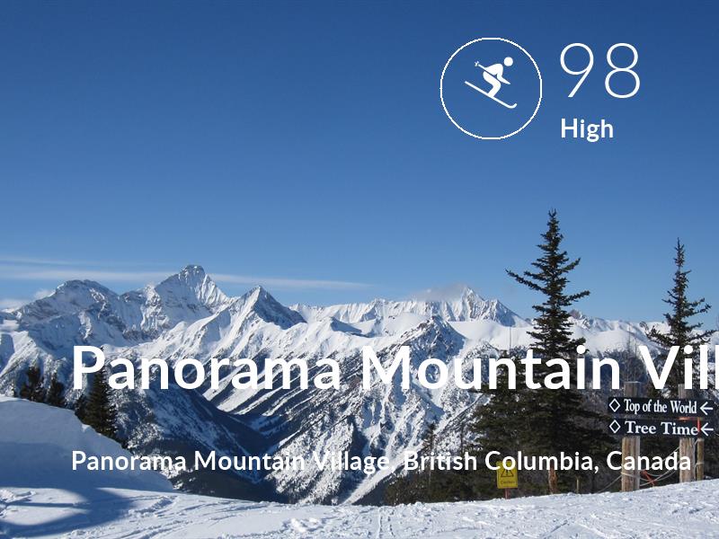 Skiing comfort level is 98 in Panorama Mountain Village