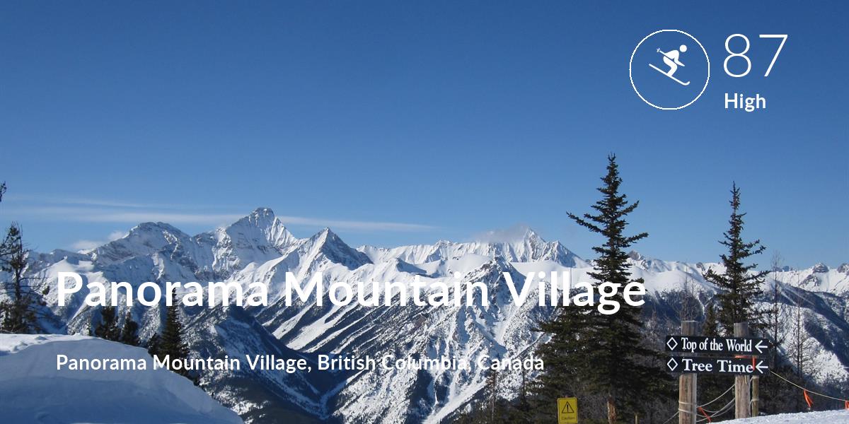 Skiing comfort level is 87 in Panorama Mountain Village