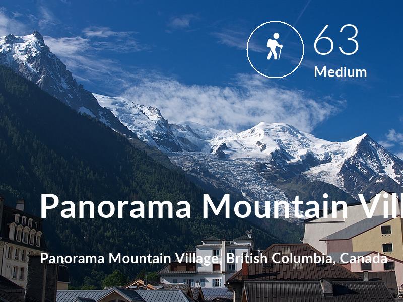 Hiking comfort level is 63 in Panorama Mountain Village
