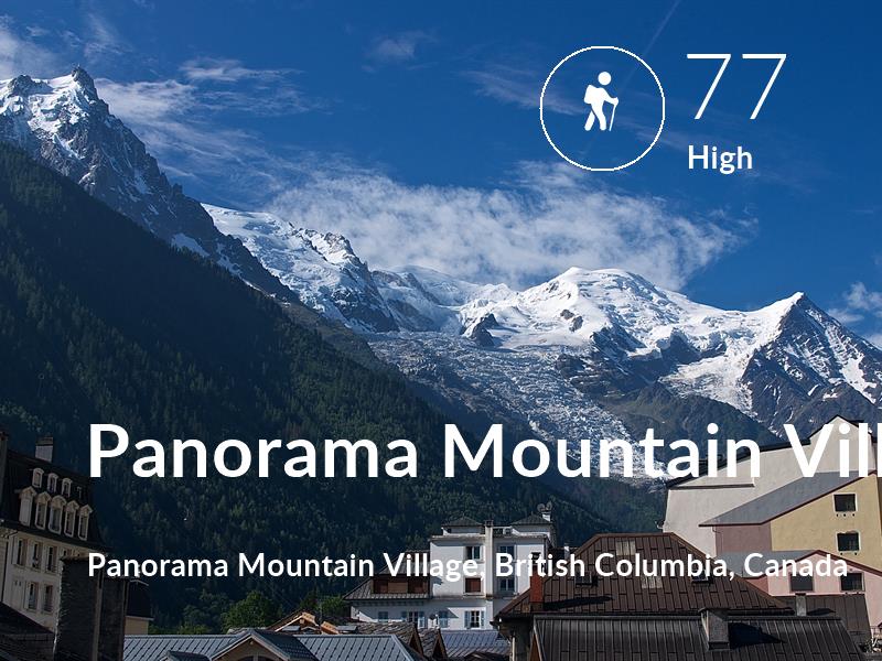 Hiking comfort level is 77 in Panorama Mountain Village