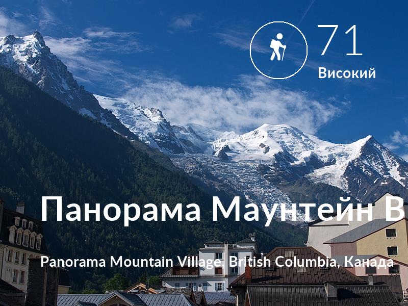 Похід comfort level is 71 in Панорама Маунтейн Виледж