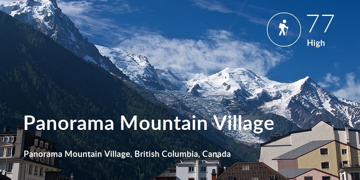 Hiking comfort level is 77 in Panorama Mountain Village