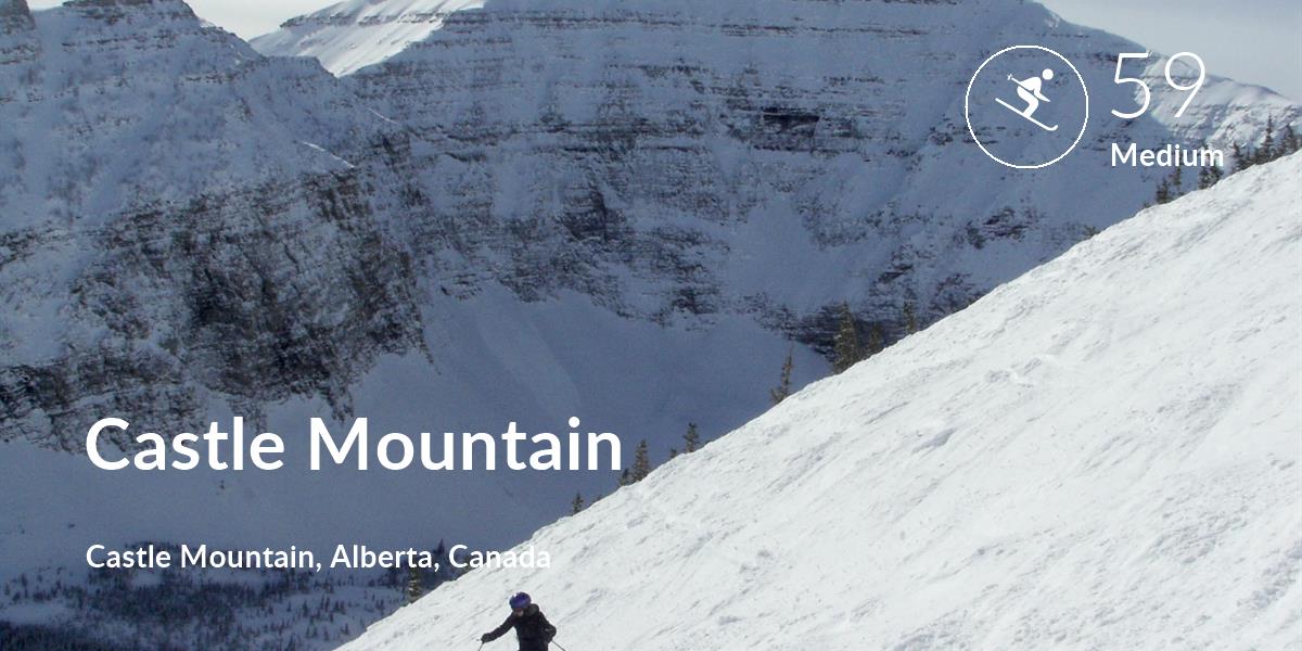 Skiing comfort level is 59 in Castle Mountain