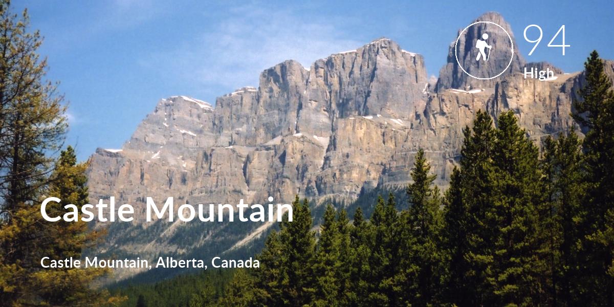 Hiking comfort level is 94 in Castle Mountain
