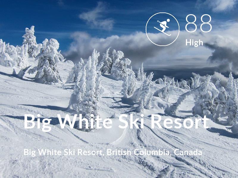 Skiing comfort level is 88 in Big White Ski Resort