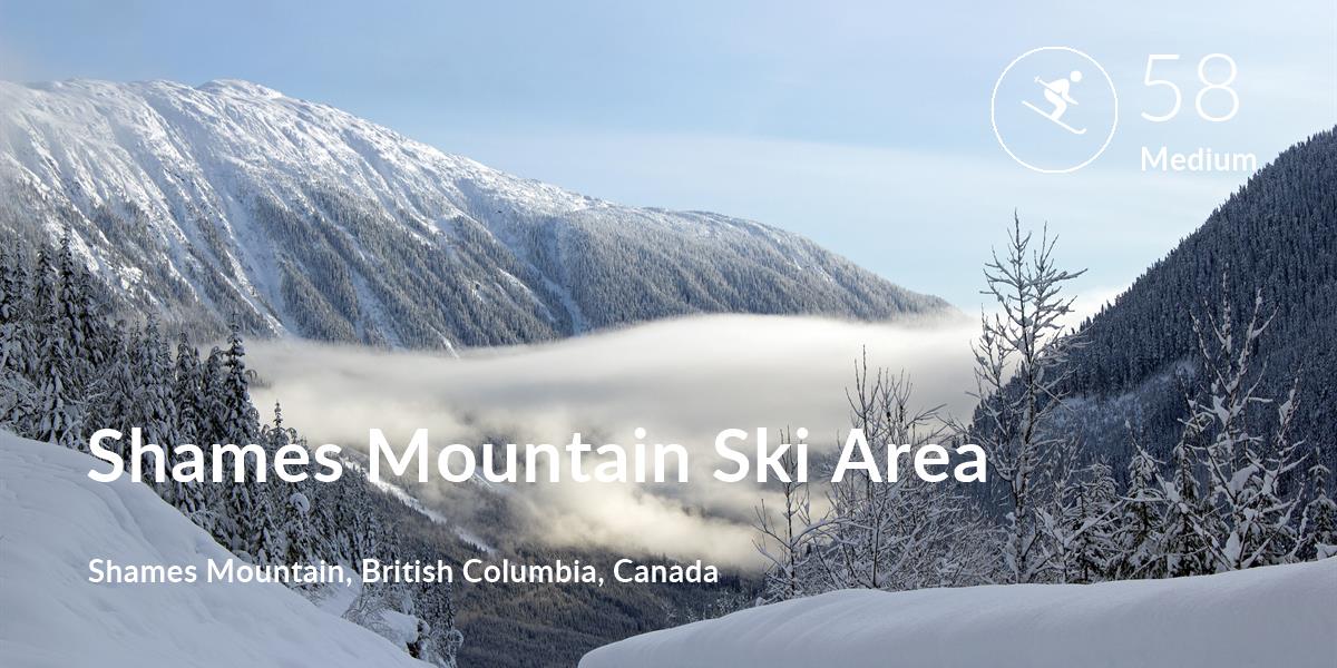 Skiing comfort level is 58 in Shames Mountain Ski Area