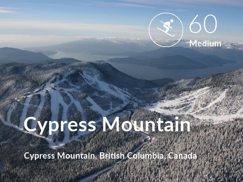 Skiing comfort level is 60 in Cypress Mountain
