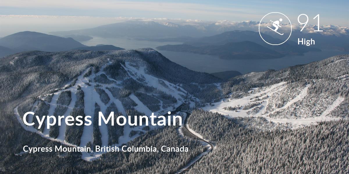 Skiing comfort level is 91 in Cypress Mountain