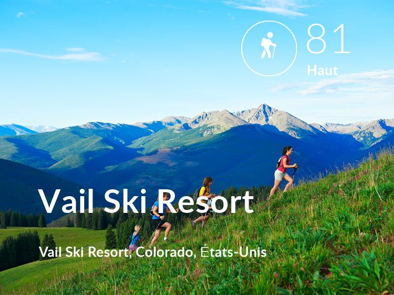 Randonnée comfort level is 81 in Vail Ski Resort