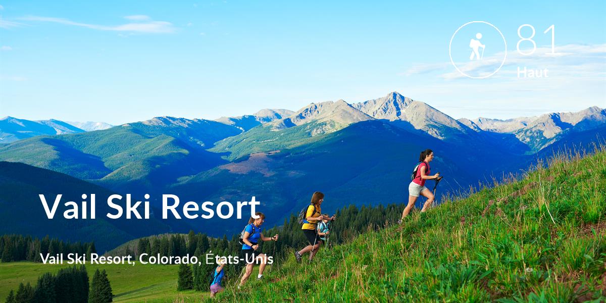 Randonnée comfort level is 81 in Vail Ski Resort