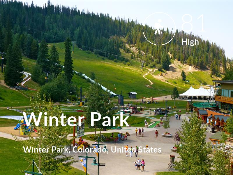 Hiking comfort level is 81 in Winter Park
