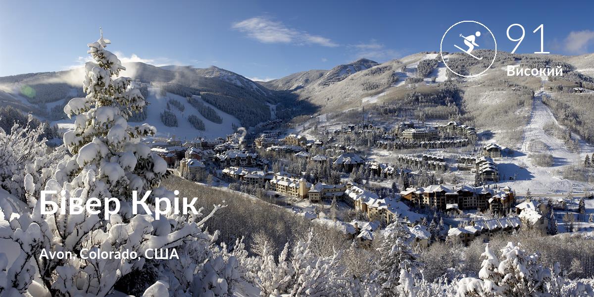 Лижі comfort level is 91 in Бівер Крік