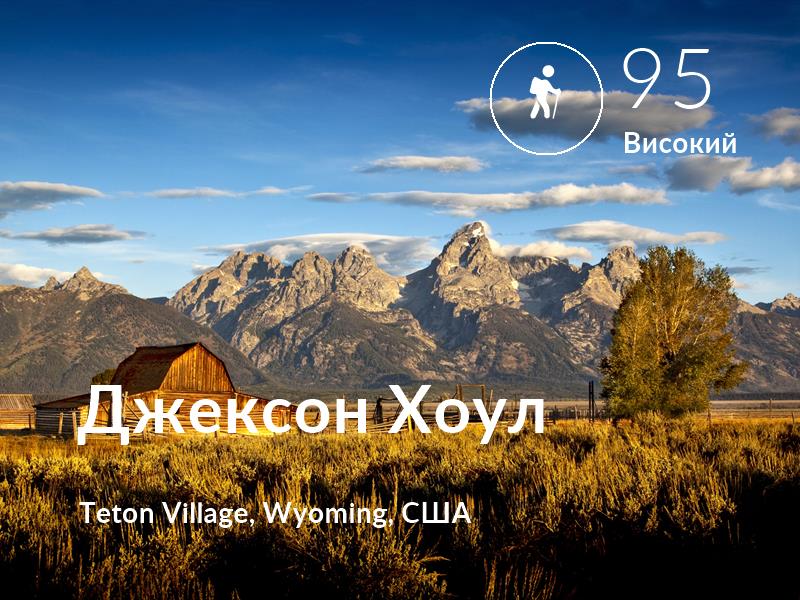 Похід comfort level is 95 in Джексон Хоул