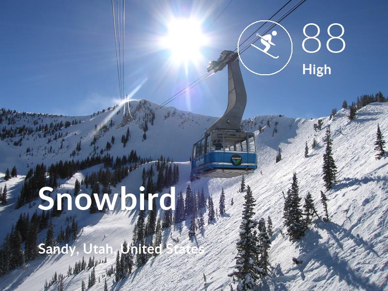 Skiing comfort level is 88 in Snowbird