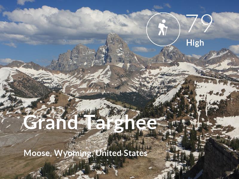 Hiking comfort level is 79 in Grand Targhee