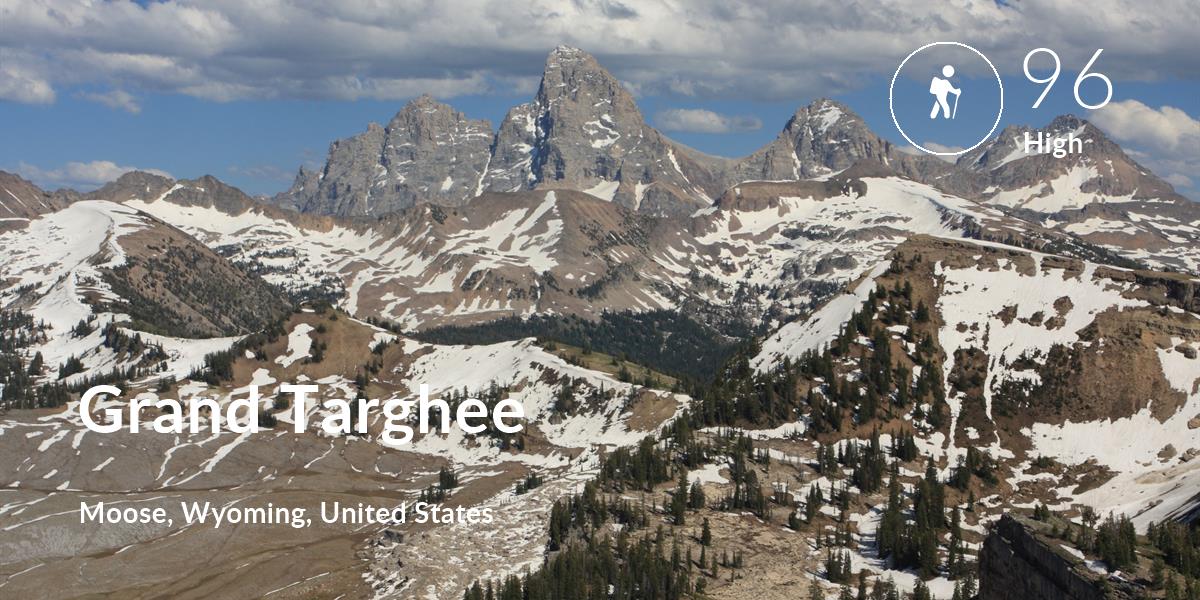 Hiking comfort level is 96 in Grand Targhee