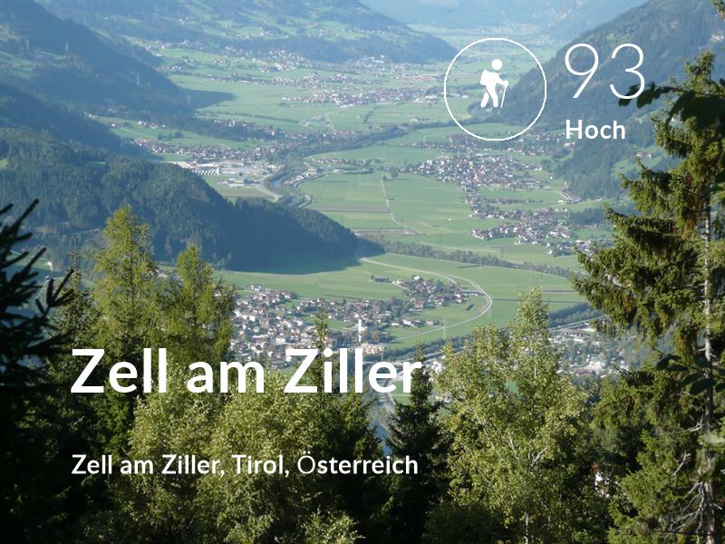 Wandern comfort level is 93 in Zell am Ziller