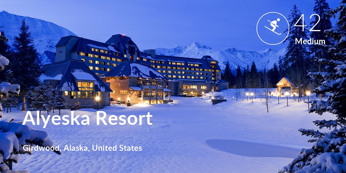 Skiing comfort level is 42 in Alyeska Resort