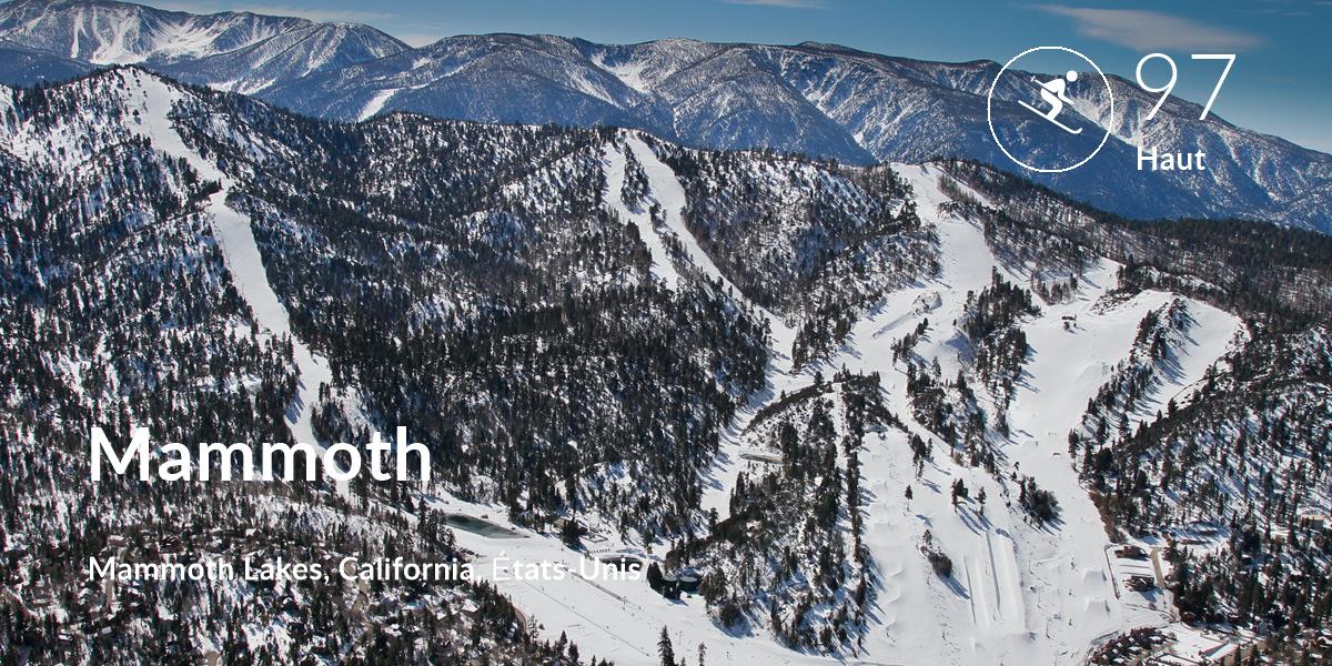 Ski comfort level is 97 in Mammoth