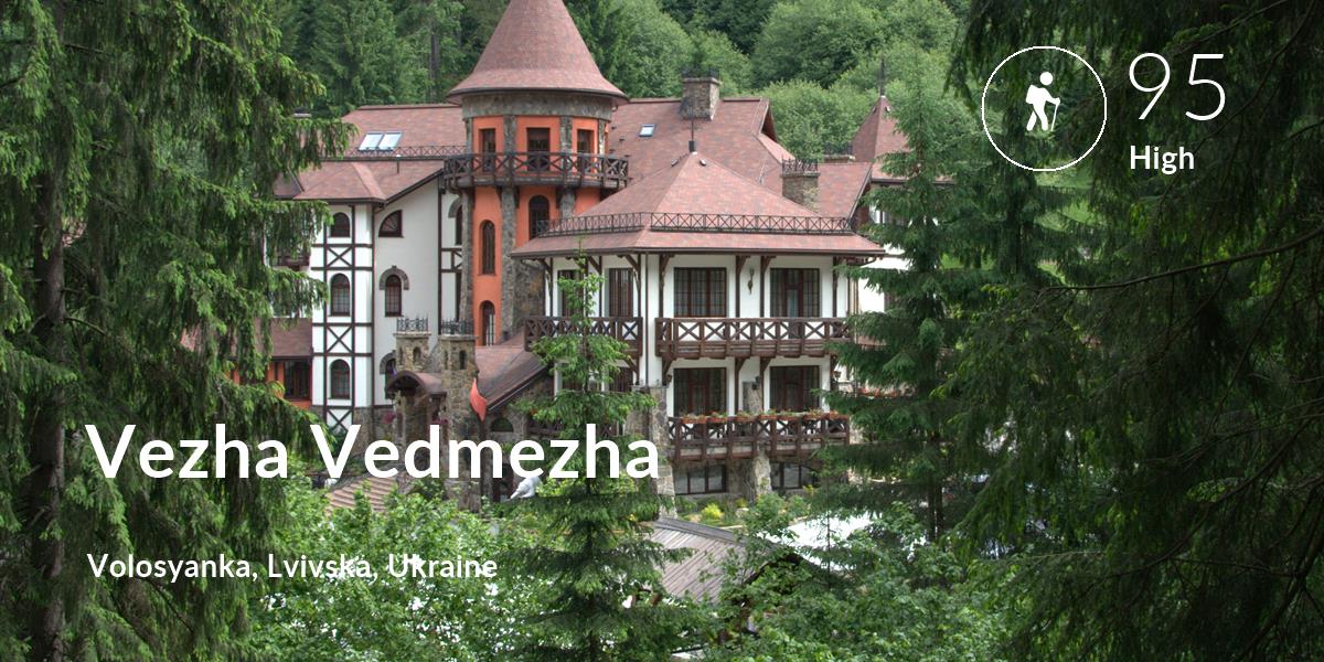 Hiking comfort level is 95 in Vezha Vedmezha