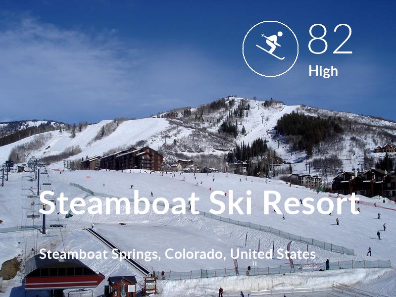 Skiing comfort level is 82 in Steamboat Ski Resort