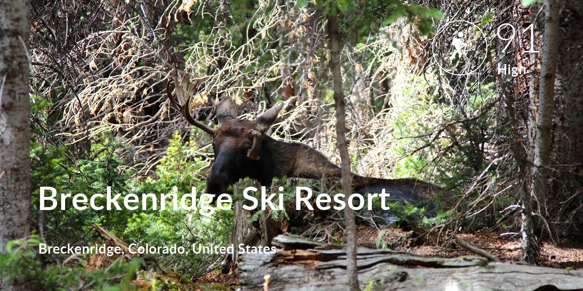 Hiking comfort level is 91 in Breckenridge Ski Resort