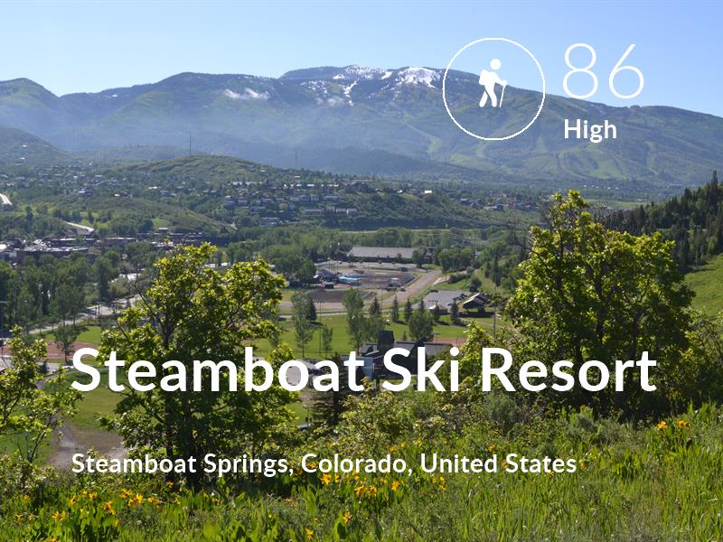 Hiking comfort level is 86 in Steamboat Ski Resort