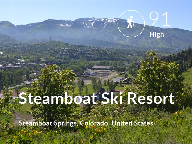 Hiking comfort level is 91 in Steamboat Ski Resort