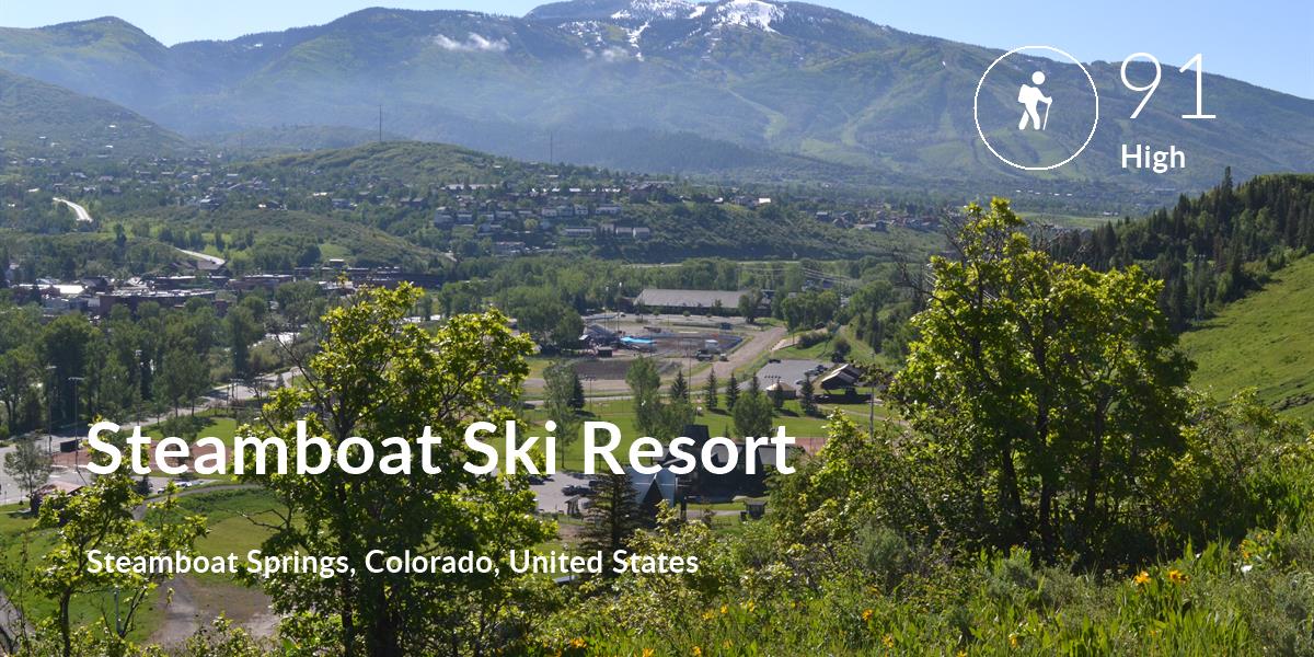 Hiking comfort level is 91 in Steamboat Ski Resort