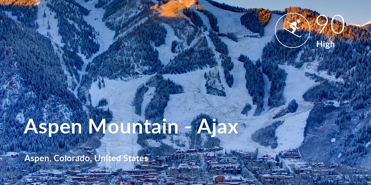Skiing comfort level is 90 in Aspen Mountain - Ajax