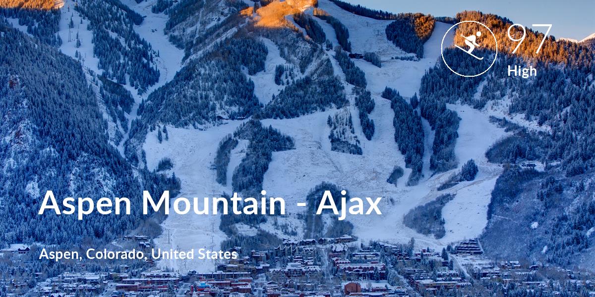 Skiing comfort level is 97 in Aspen Mountain - Ajax