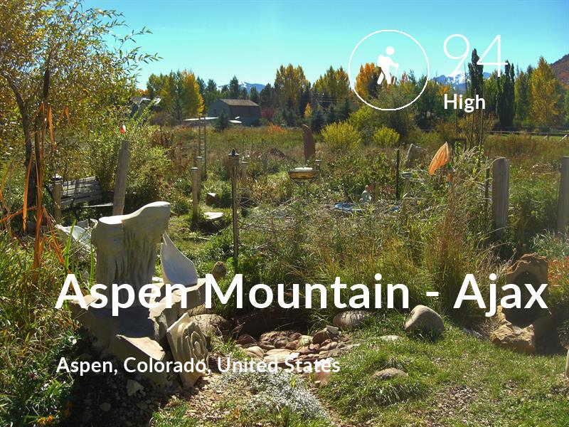 Hiking comfort level is 94 in Aspen Mountain - Ajax