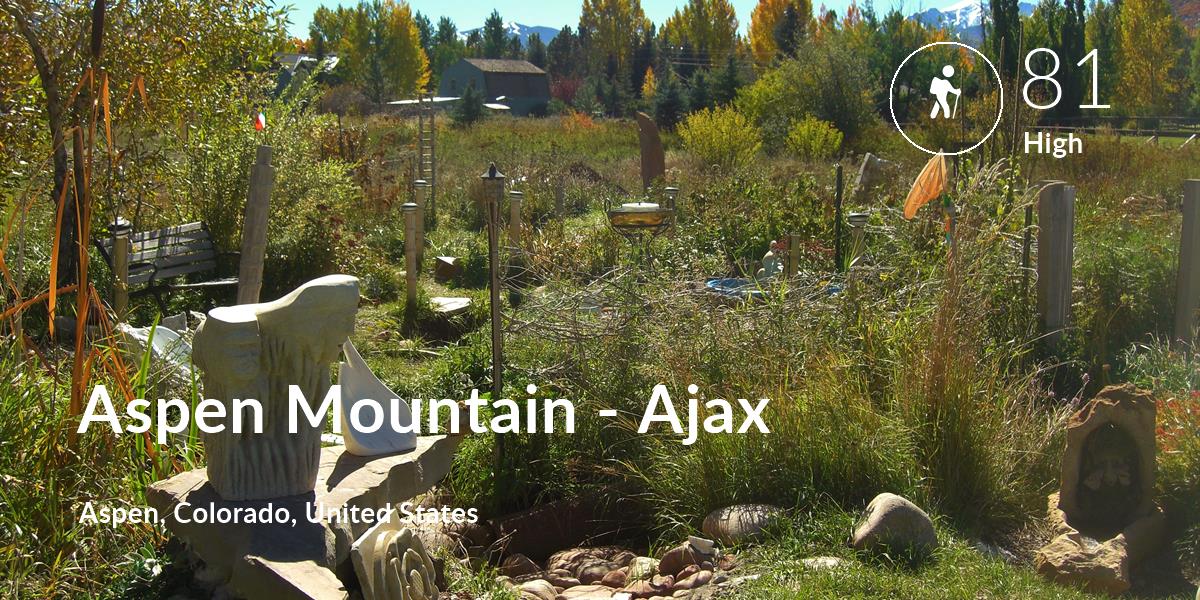 Hiking comfort level is 81 in Aspen Mountain - Ajax