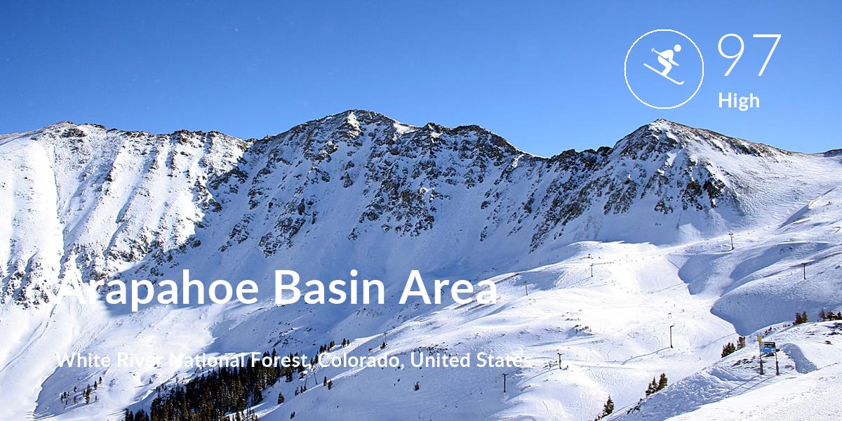 Skiing comfort level is 97 in Arapahoe Basin Area
