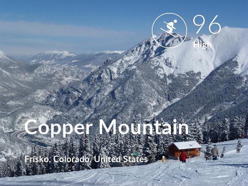 Skiing comfort level is 96 in Copper Mountain