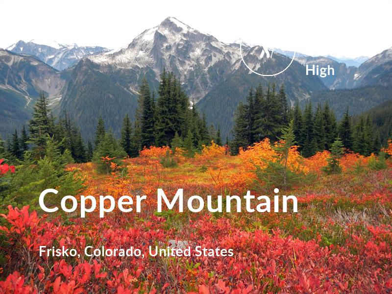 Hiking comfort level is 96 in Copper Mountain