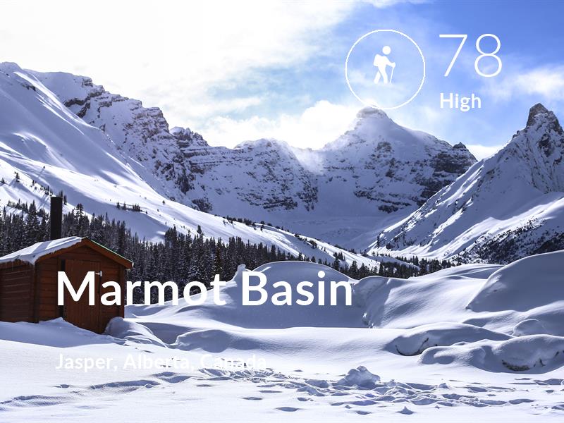 Hiking  comfort level is 78 in Marmot Basin