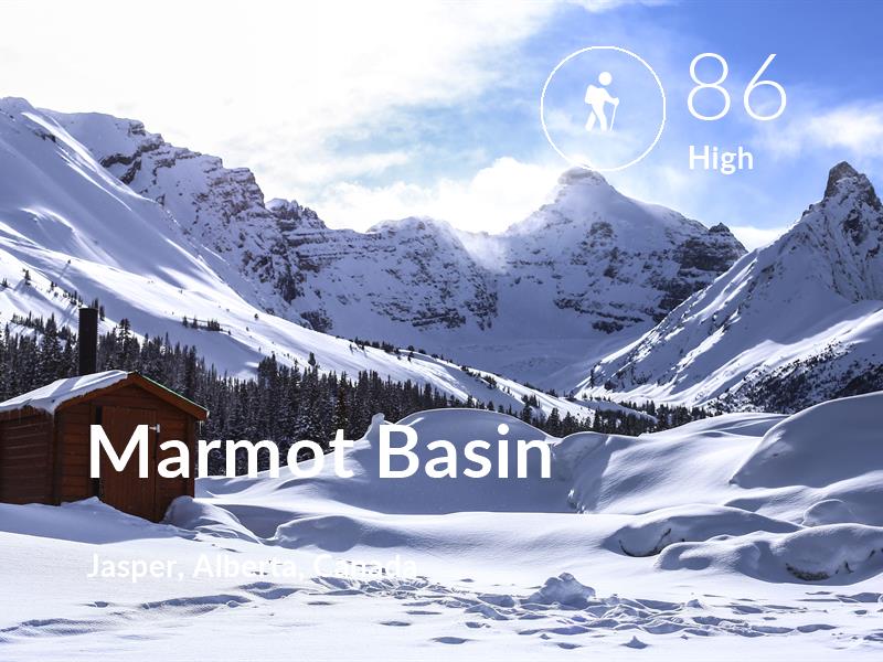 Hiking  comfort level is 86 in Marmot Basin