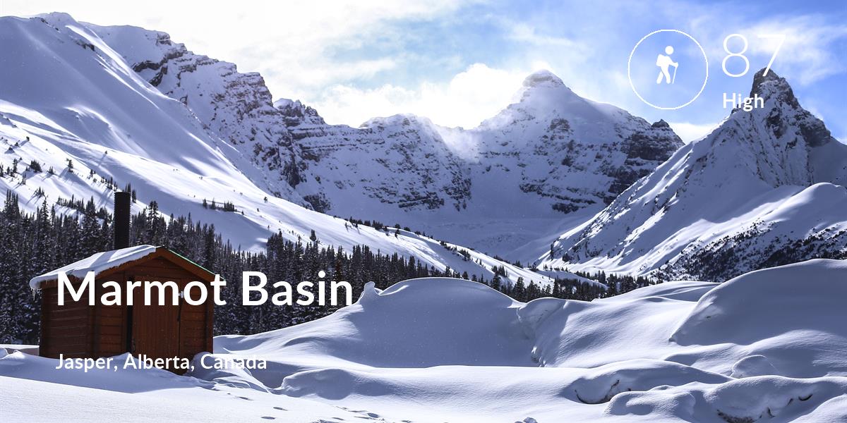 Hiking  comfort level is 87 in Marmot Basin