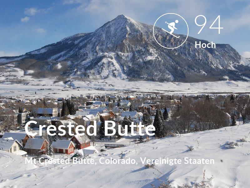 Skifahren comfort level is 94 in Crested Butte