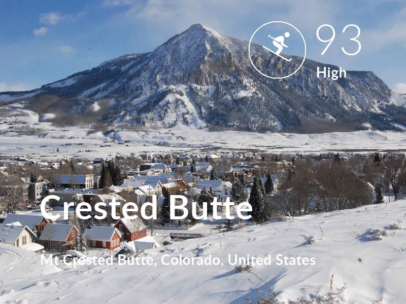 Skiing comfort level is 93 in Crested Butte