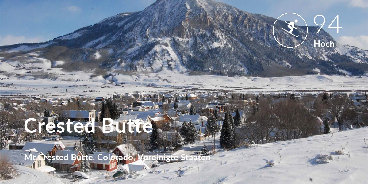 Skifahren comfort level is 94 in Crested Butte