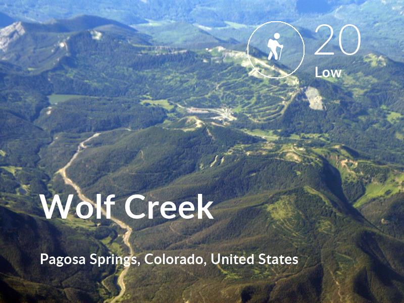 Hiking comfort level is 20 in Wolf Creek