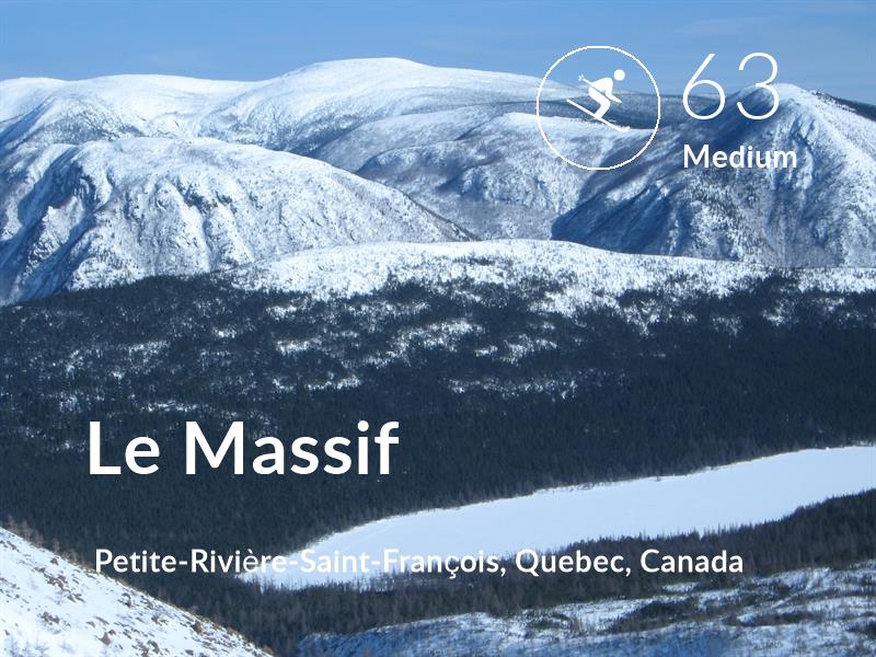 Skiing comfort level is 63 in Le Massif