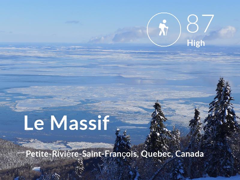  Hiking comfort level is 87 in Le Massif