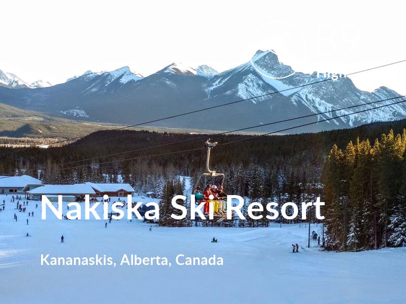 Skiing comfort level is 89 in Nakiska Ski Resort