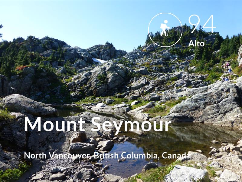 Senderismo comfort level is 94 in Mount Seymour