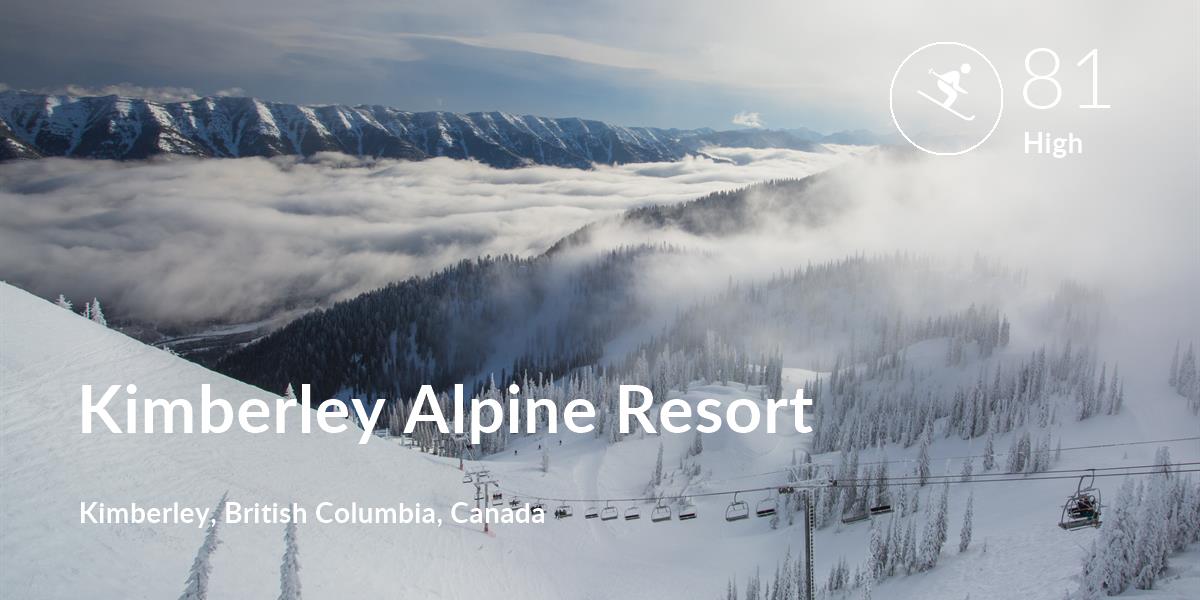 Skiing comfort level is 81 in Kimberley Alpine Resort