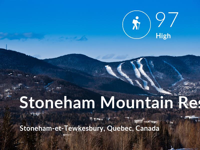 Hiking comfort level is 97 in Stoneham Mountain Resort