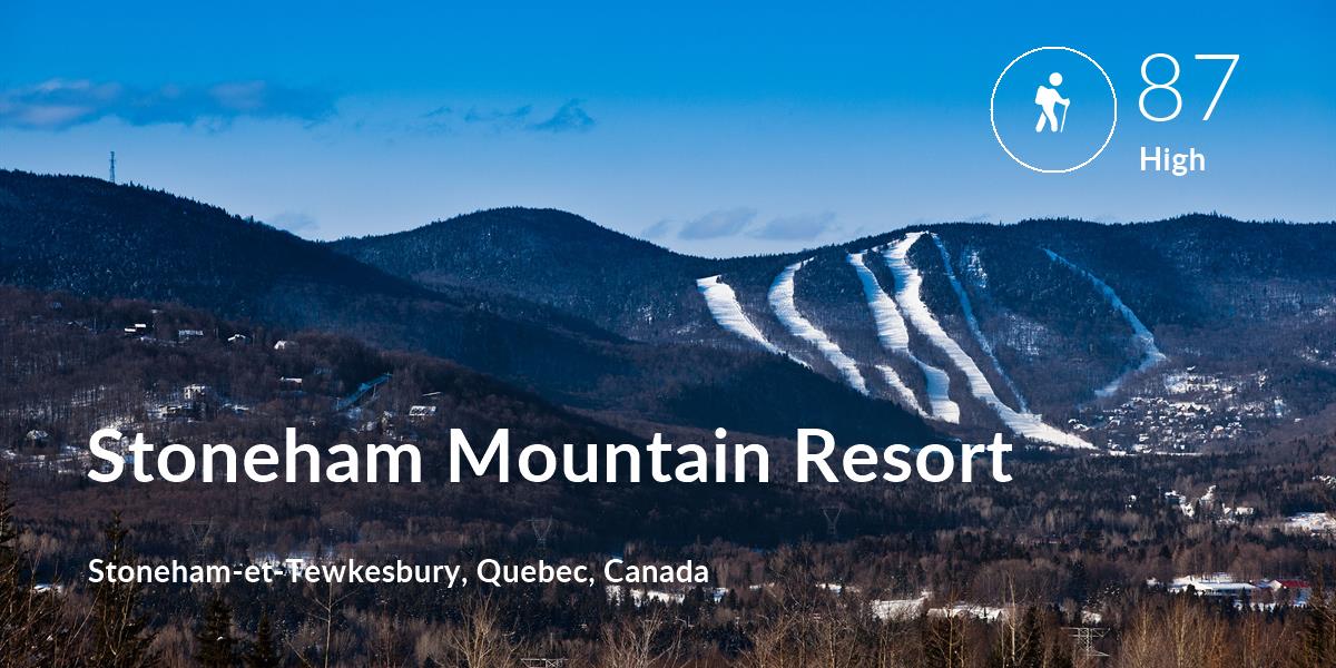 Hiking comfort level is 87 in Stoneham Mountain Resort